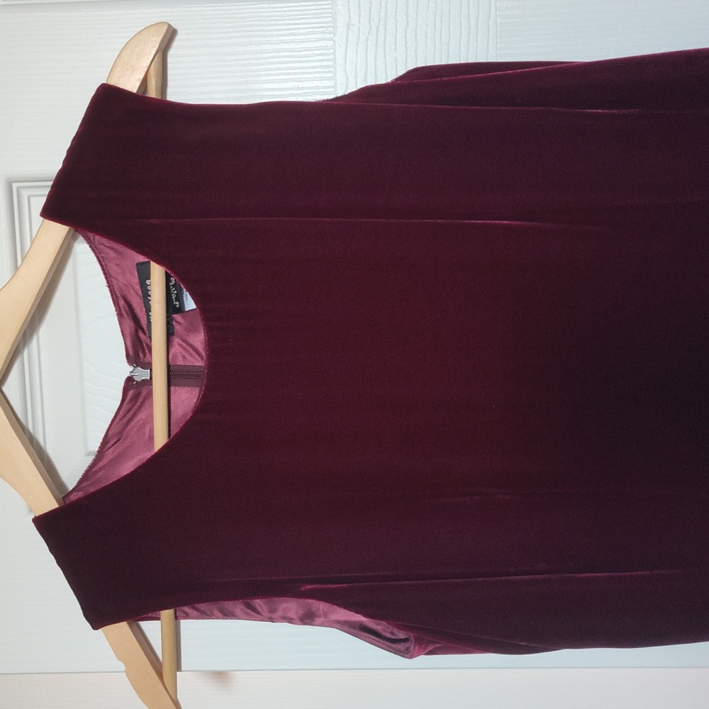 Ruby red velvet holiday party dress US 6